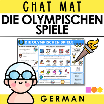 Preview of German Chat Mat - Olympics 2024 -  Die Olympischen Spielen - Paris 2024 -