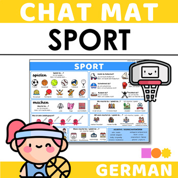 Preview of German Chat Mat - Sport-Welchen Sport Machst Du? - Sports in German Speaking