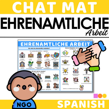 Preview of German Chat Mat - Volunteer Work - Community and Service in German CAS