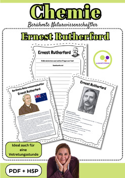 Preview of German: Chemistry | Berühmte Wissenschaftler | Ernest Rutherford  PDF + H5P