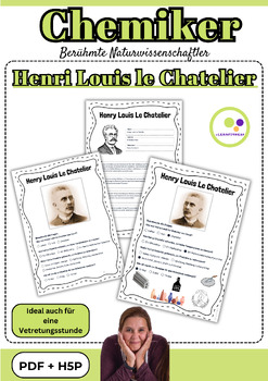 Preview of German: Chemistry | Henry Louis Le Chatelier |  PDF + H5P | Chemie