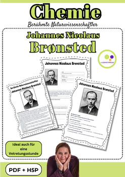 Preview of German: Chemistry | Johannes Nicolaus Brønsted |  PDF + H5P | Chemie Brönsted