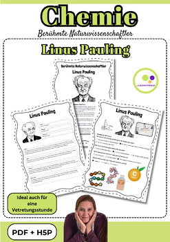 Preview of German: Chemistry | Linus Pauling |  PDF + H5P | Chemie