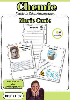 Preview of German: Chemistry | Marie Curie |  PDF + H5P | Chemie