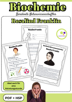 Preview of German: Chemistry | Rosalind Franklin |  PDF + H5P | Chemikerin