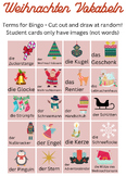 German Christmas Bingo. Weihnachten Bingo! 20 Weihnachten Terms.