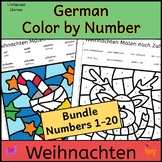 German Christmas Color by Number to 20 Bundle Weihnachten 