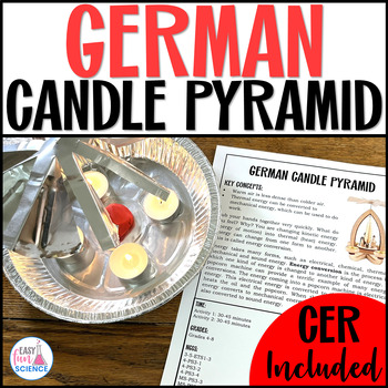 Preview of Heat Transfer Lab and CER Templates German Candle Pyramid Christmas Activity