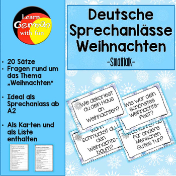 Preview of German Christmas Smalltalk- Deutsche Sprechanlässe zum Thema Weihnachten