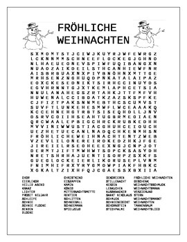 Preview of Christmas in Germany Wordsearches