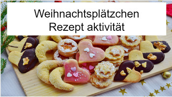 Preview of German Christmas cookies activity