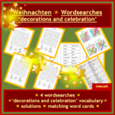 German Christmas wordsearches word cards