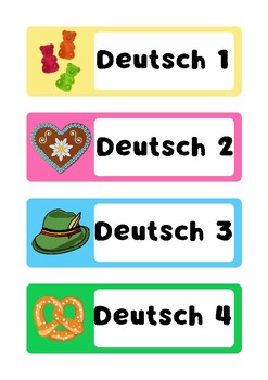 Preview of German Classroom Labels