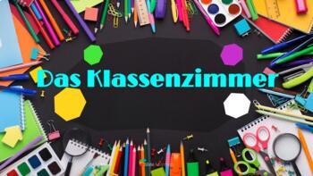 Preview of German Classroom Objects Coloring Activity das Klassenzimmer die Farben