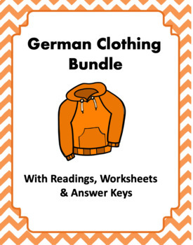 Preview of German Clothing Bundle: TOP 6 Resources at 35% off! (Kleidung)