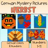 German Color By Number Mystery Pictures for Autumn