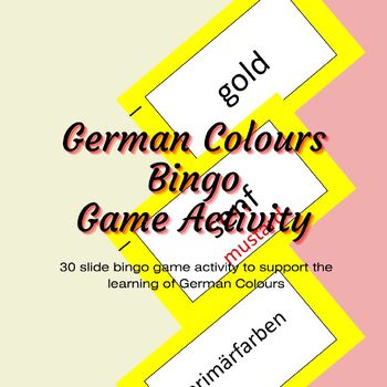 Preview of German Colours Bingo Game Activity
