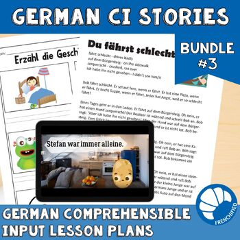 Preview of German Stories and activities comprehensible Input Lessons Bundle 3