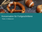 German Conversation Lesson, Intermediate and Advanced; im 