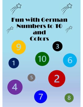 Preview of German Counting Worksheets - Numbers to 10 and German Colors - Zahlen und Farben