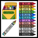 Crayons in German / German Colors (High Resolution)