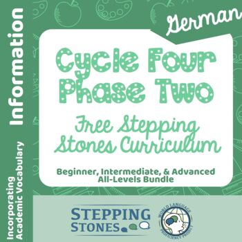 Preview of German Cycle Four Phase Two Stepping Stones Curriculum FREE Version
