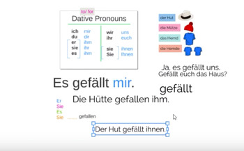 Preview of German Dative Pronouns and the verb gefallen