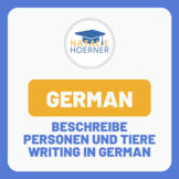 German: Describe a person or a pet