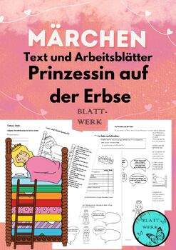 Preview of German/ Deutsch: Fairy Tale /Märchen: Princess and the pea