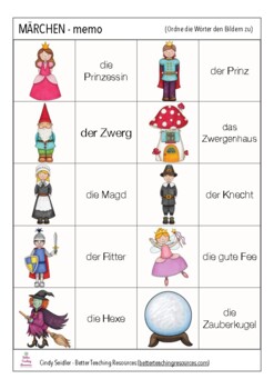 MÄRCHEN (German fairy tales matching cards) Memo Spiel Deutsch