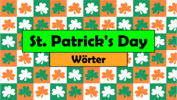 Preview of German (Deutsch) - St. Patrick's Day Vocabulary - PowerPoint + Flashcards