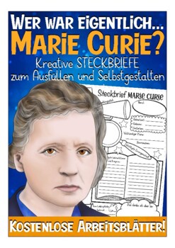 Preview of German / Deutsch: Steckbrief - Marie Curie  (Vorstellung / presentation) FREE!