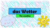 German (Deutsch) - Weather Vocabulary - PowerPoint + Flashcards