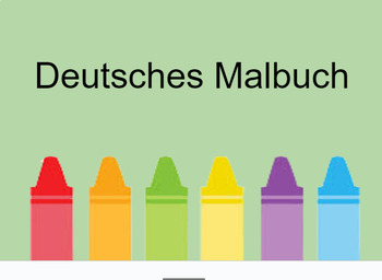 Preview of German Digital Coloring Book - General Items