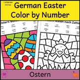 German Easter Color by Number Ostern Malen nach Zahlen Spr