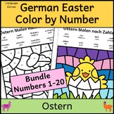 German Easter Color by Number to 20 Bundle Ostern Malen na