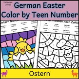 German Easter Color by TEEN Number Ostern Malen nach Zahle