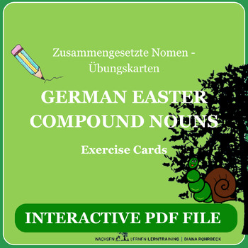 Preview of German: Easter Compound nouns-Exercise cards - zusammengesetze Nomen Interactive