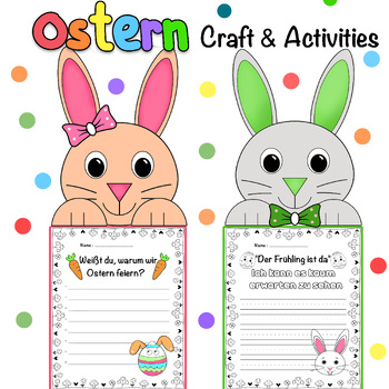 Preview of German Easter Craft and writing - Spring Activities / Ostern
