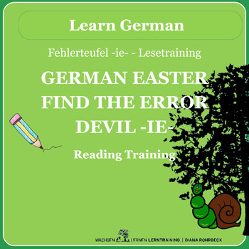 Preview of German: Easter: Error devil -ie- - Reading cards - langes ie Interactive