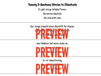 Preview of German Easy 3-Sentence Stories (A1)