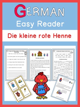 Preview of German Easy Reader  Die kleine rote Henne