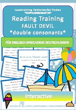 Preview of Learn German: Summer error devil double consonants - Doppelkonsonant