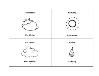 Preview of German English Bilingual Reader - The Weather - Das Wetter