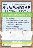 Learn German: Summarize non-fiction texts - Sachtexte zusa
