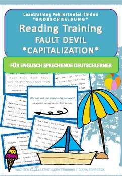 Preview of Learn German: Summer error devil capitalization - Fehlerteufel Großschreibung