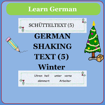 Preview of Learn German: Winter Shake Text 5 - Schütteltext Deutsch als Fremdsprache