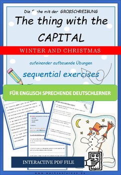 Preview of Learn German: Workbook The thing with capitalizing Christmas - Interactive