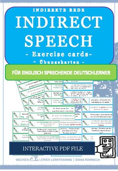 Preview of Learn German: indirect speech - Exercise cards - Indirekte Rede Interactive