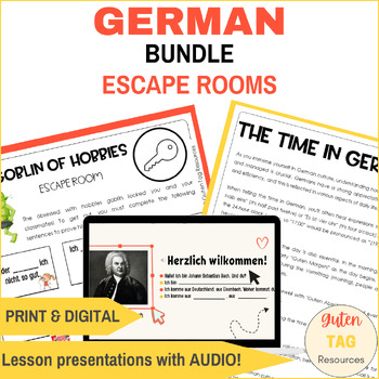 Preview of German Escape Room Beginners BUNDLE